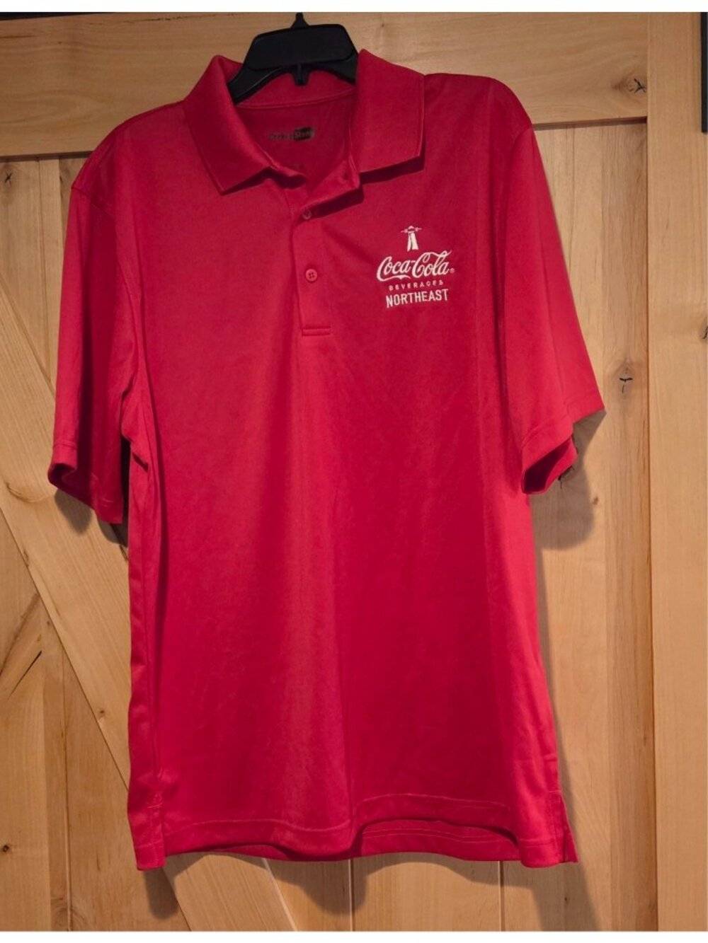 Coca-Cola Beverages Northeast Red Polo Shirt  CornerStone Size L